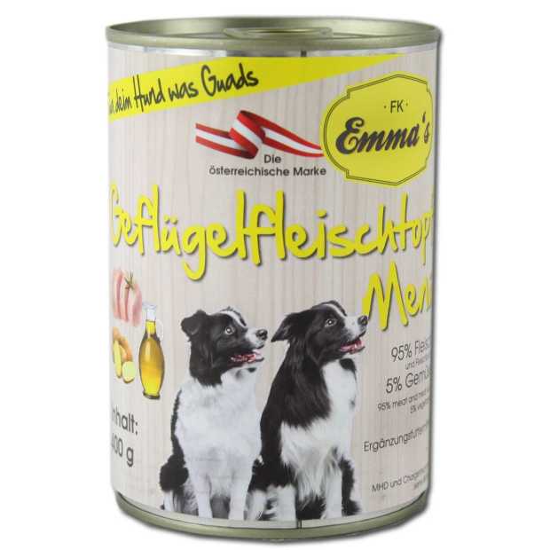 Emmas Hundefutter Geflügelfleischtopf Menü 6 x 400 g