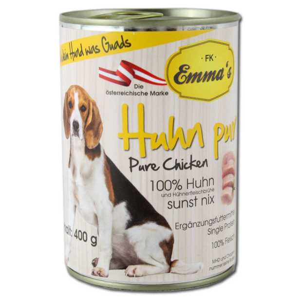 Emmas Hundefutter Huhn pur