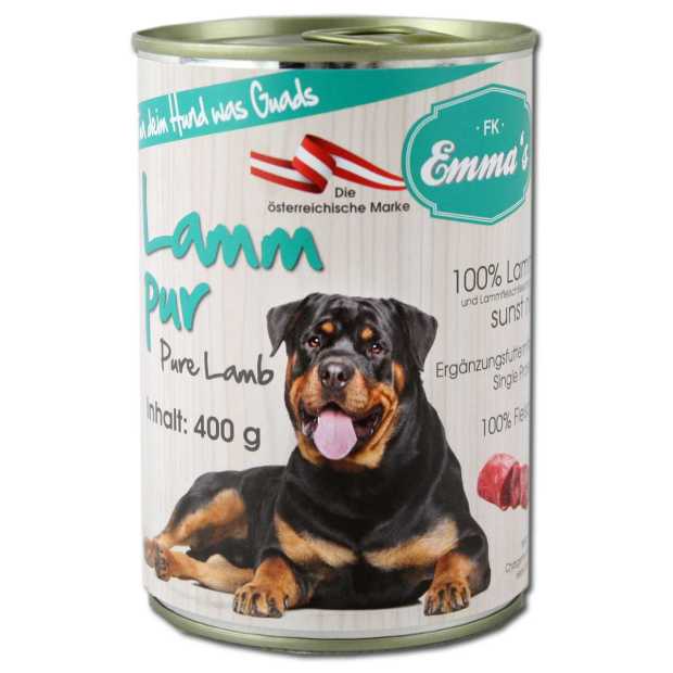 Emmas Hundefutter Lamm pur 6 x 400 g