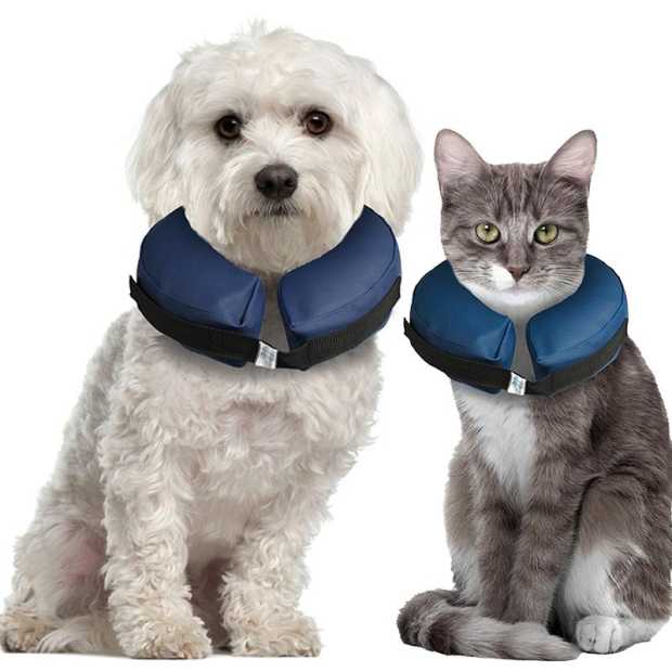 Halskrause aufblasbarer Schutzkragen Hunde Katzen