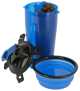 Futter- und Wasserbehälter 2x350ml, inkl. Reisenapf, blau