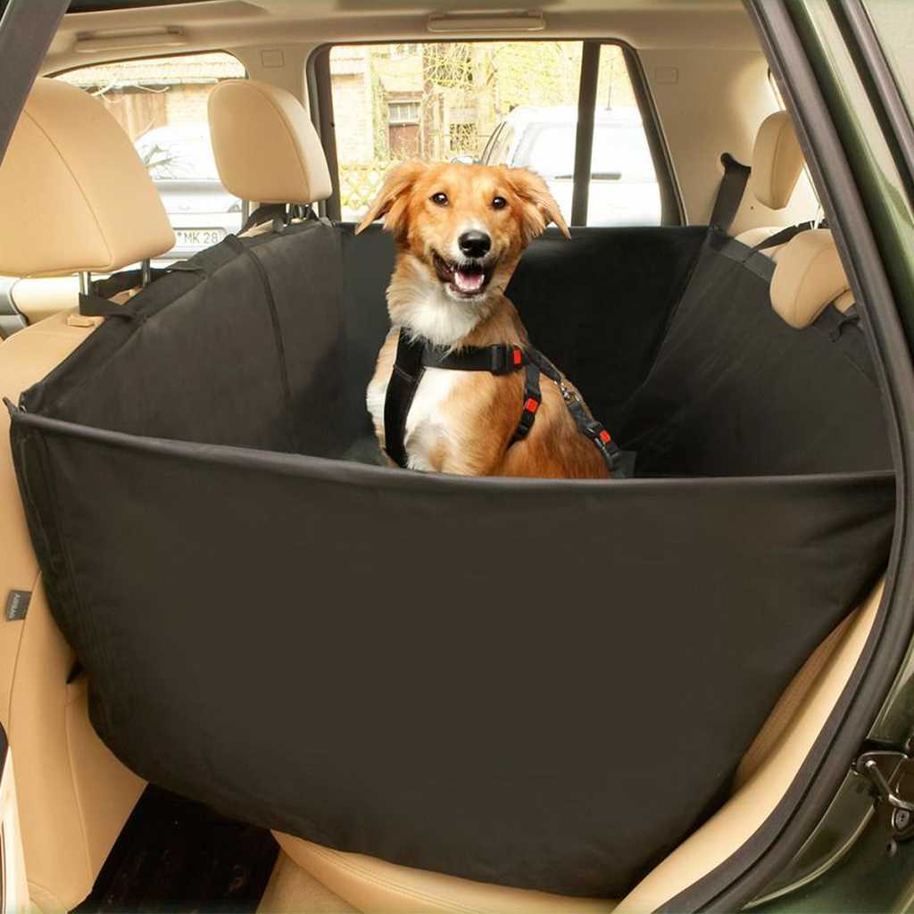 CALIYO Tierdecke Autoschondecke Hund Rücksitz mit Seitenschutz, Kratzfest  Autodecke Hundematte Auto, Hunde Autositz 147x137cm, FIXIERUNG: Lässt sich  mit Gurten an Kopfstützen fixieren